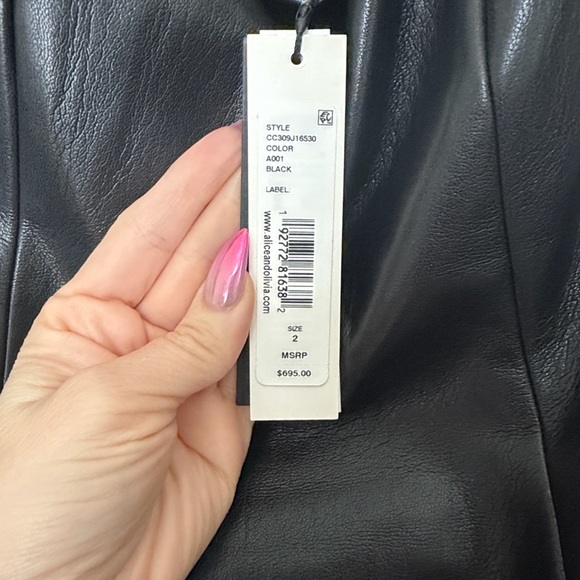 BNWT Alice + Olivia Black Maxi Dress with Lace Detail size 2 - Picture 4 of 4